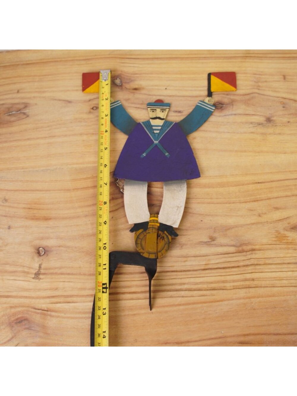 Authentic Models Metal Signal Sailor Flag Man Nautical Balance Toy No Base - Picture 9 of 9
